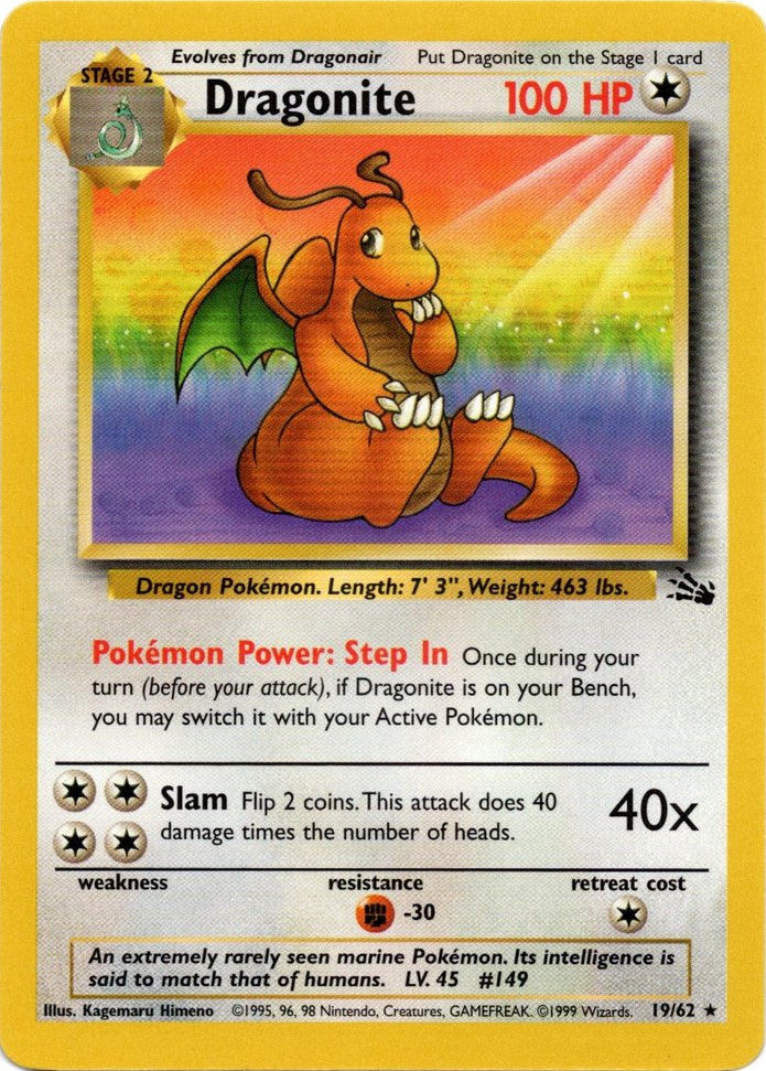 Dragonite (19/62) [Fossil Unlimited] | Eastridge Sports Cards & Games