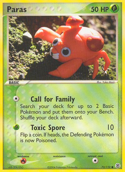 Paras (72/112) [EX: FireRed & LeafGreen] | Eastridge Sports Cards & Games