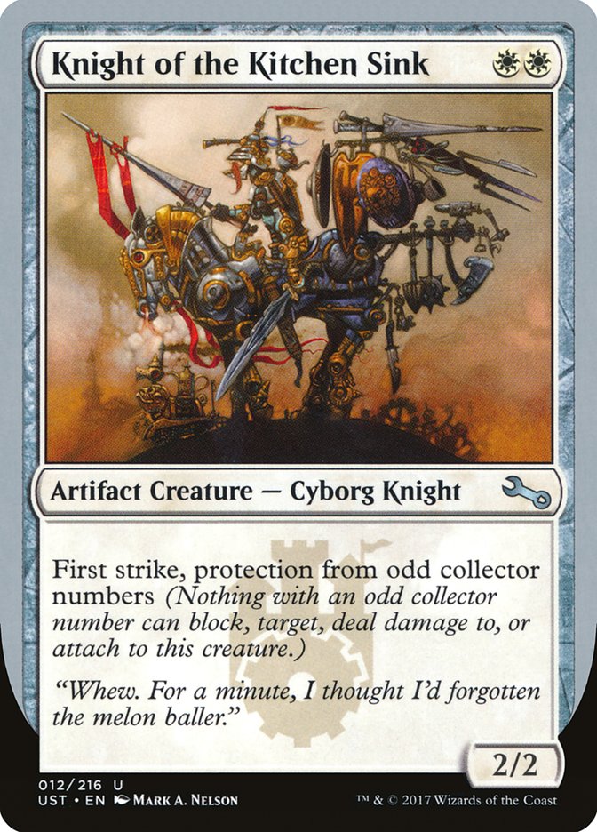 Knight of the Kitchen Sink ("protection from odd collector numbers") [Unstable] | Eastridge Sports Cards & Games