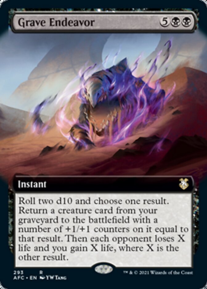 Grave Endeavor (Extended) [Dungeons & Dragons: Adventures in the Forgotten Realms Commander] | Eastridge Sports Cards & Games