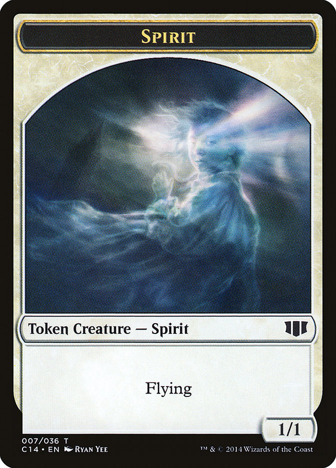 Soldier // Spirit Double-sided Token [Commander 2014 Tokens] | Eastridge Sports Cards & Games