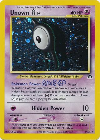Unown [A] (14/75) [Neo Discovery Unlimited] | Eastridge Sports Cards & Games