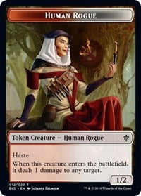 Human Rogue // Food (18) Double-sided Token [Throne of Eldraine Tokens] | Eastridge Sports Cards & Games