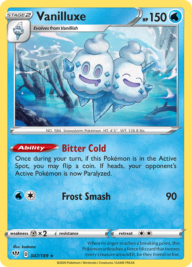 Vanilluxe (047/189) [Sword & Shield: Darkness Ablaze] | Eastridge Sports Cards & Games