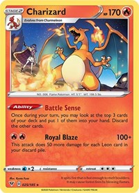 Charizard (025/185) (Cracked Ice Holo) (Theme Deck Exclusive) [Sword & Shield: Vivid Voltage] | Eastridge Sports Cards & Games