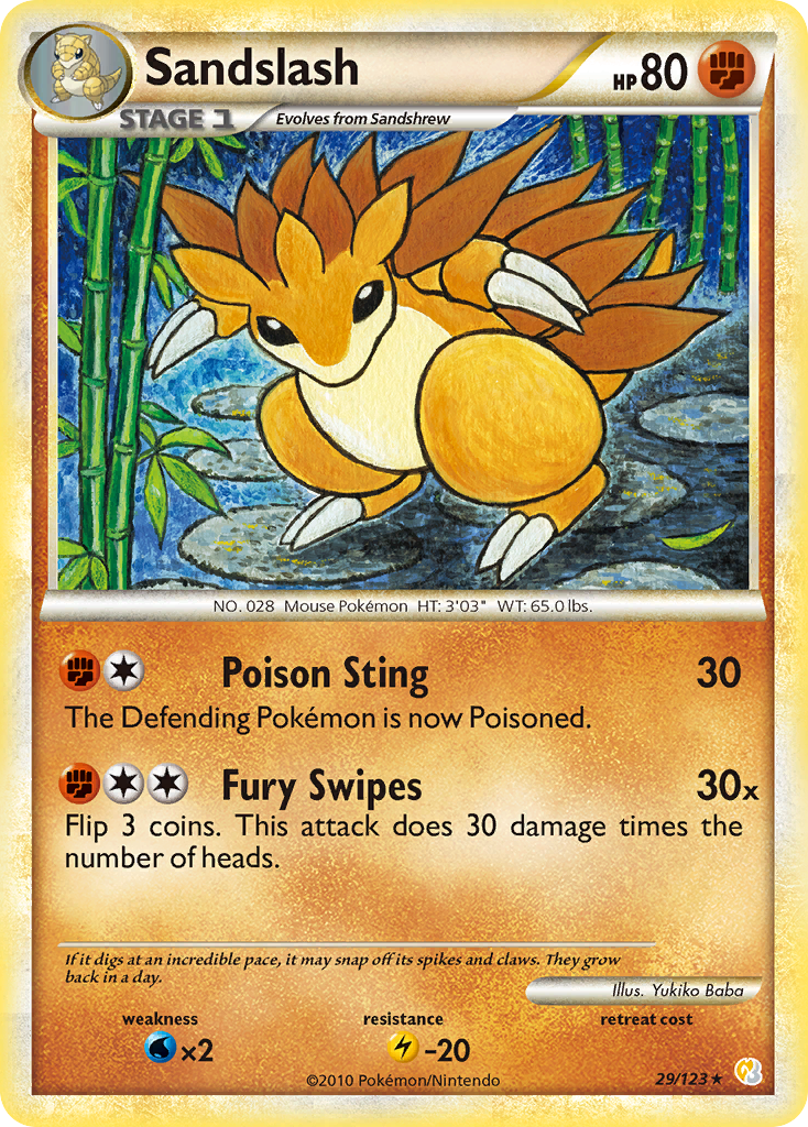 Sandslash (29/123) [HeartGold & SoulSilver: Base Set] | Eastridge Sports Cards & Games