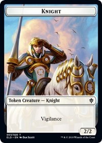 Knight // Food (15) Double-sided Token [Throne of Eldraine Tokens] | Eastridge Sports Cards & Games