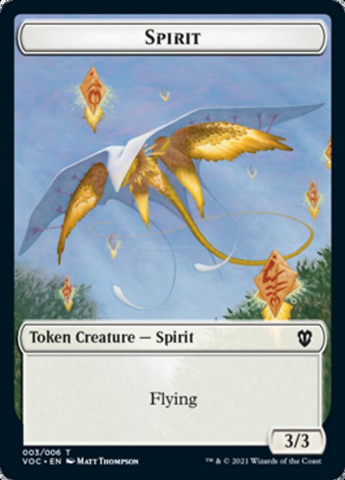 Spirit (003) // Thopter Double-sided Token [Innistrad: Crimson Vow Commander Tokens] | Eastridge Sports Cards & Games