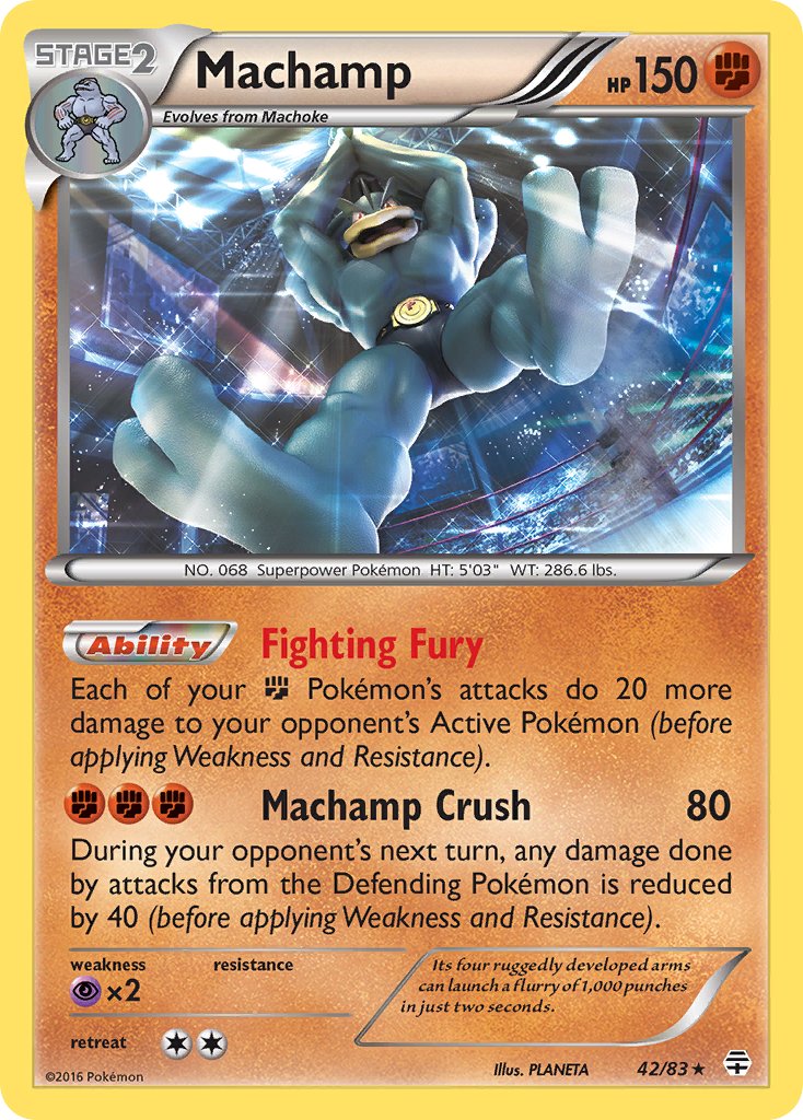 Machamp (42/83) (Theme Deck Exclusive) [XY: Furious Fists] | Eastridge Sports Cards & Games