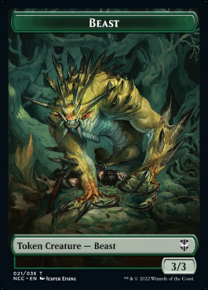 Plant // Beast Double-sided Token [Streets of New Capenna Commander Tokens] | Eastridge Sports Cards & Games