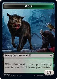 Wolf // Food (15) Double-sided Token [Throne of Eldraine Tokens] | Eastridge Sports Cards & Games