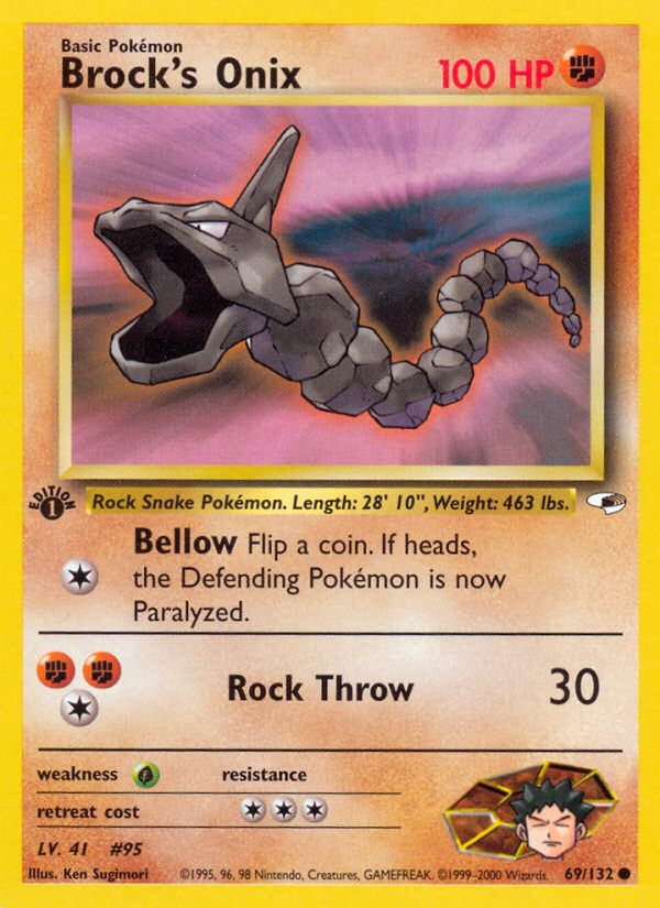 Brock's Onix (69/132) [Gym Heroes 1st Edition] | Eastridge Sports Cards & Games