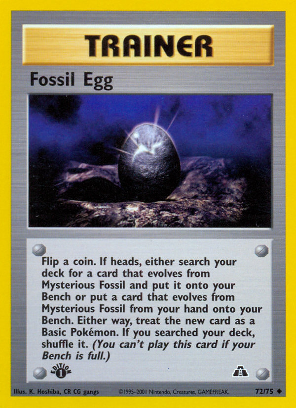 Fossil Egg (72/75) [Neo Discovery 1st Edition] | Eastridge Sports Cards & Games