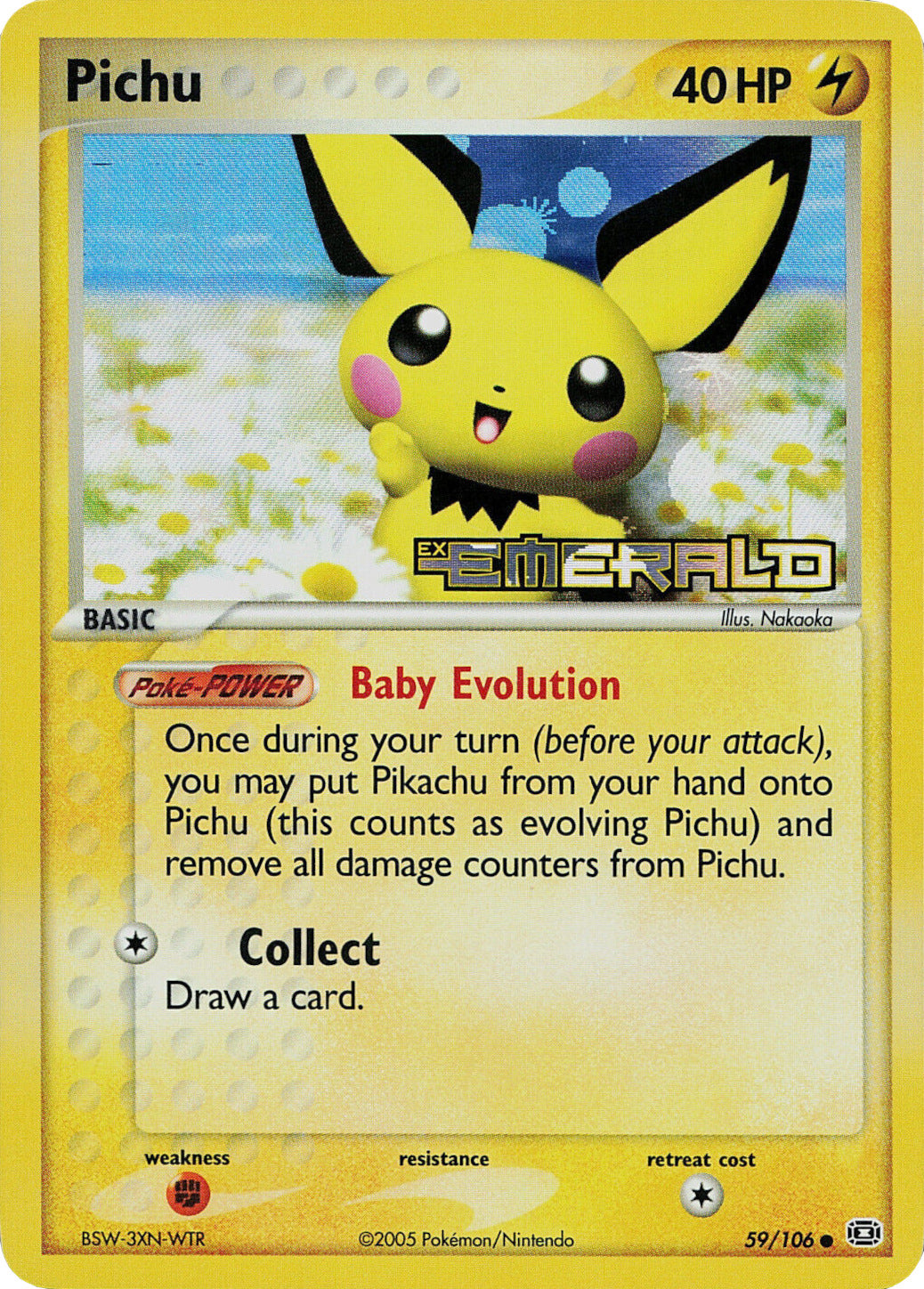 Pichu (59/106) (Stamped) [EX: Emerald] | Eastridge Sports Cards & Games