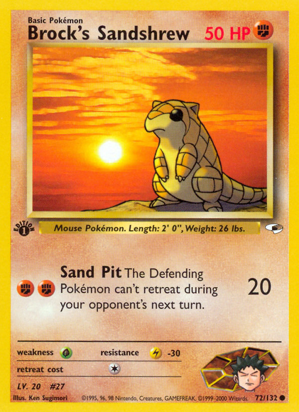 Brock's Sandshrew (72/132) [Gym Heroes 1st Edition] | Eastridge Sports Cards & Games