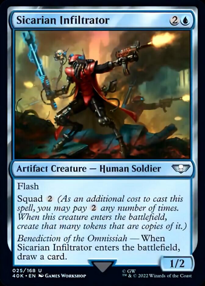 Sicarian Infiltrator (Surge Foil) [Universes Beyond: Warhammer 40,000] | Eastridge Sports Cards & Games