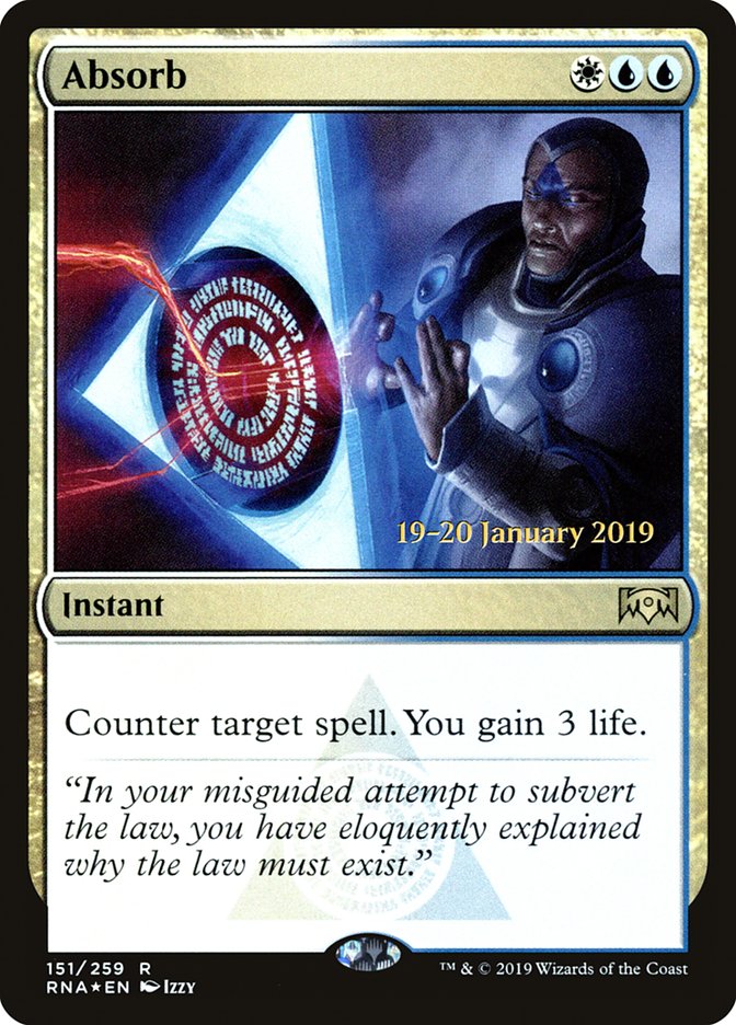 Absorb [Ravnica Allegiance Prerelease Promos] | Eastridge Sports Cards & Games