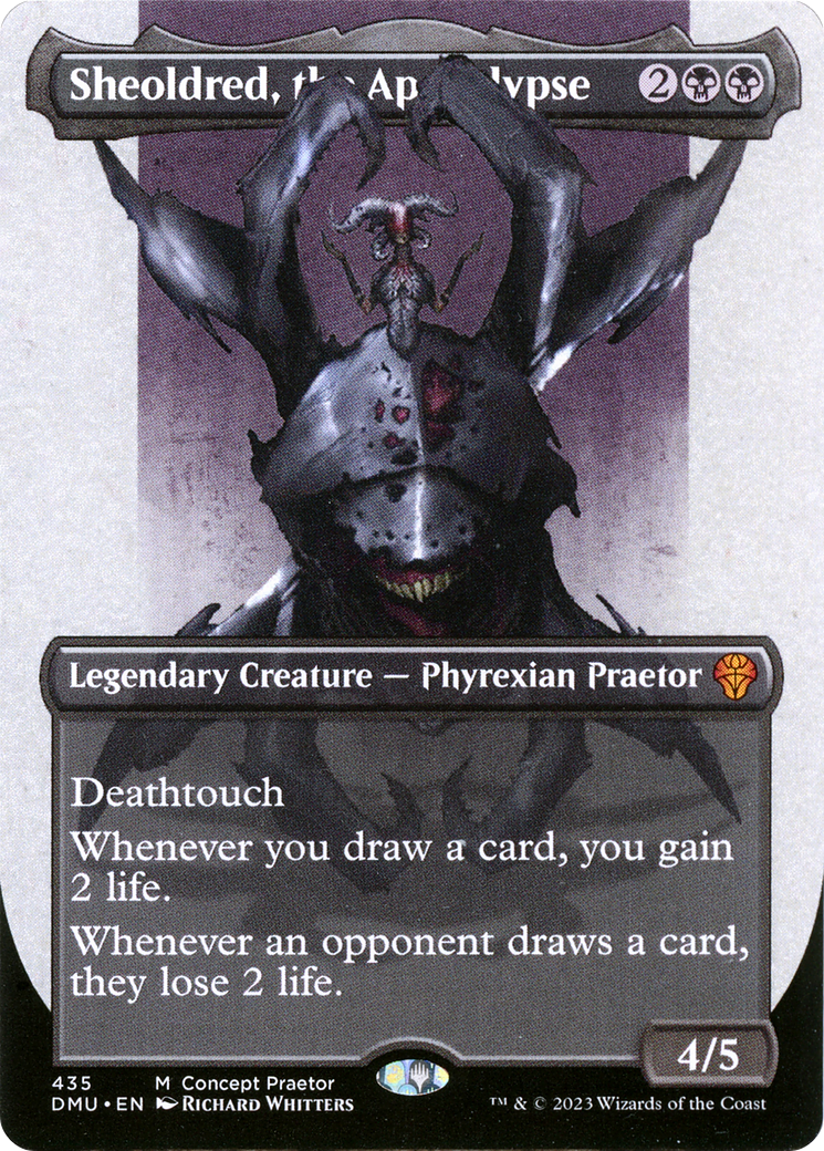 Sheoldred, the Apocalypse (Borderless Concept Praetors) [Phyrexia: All Will Be One] | Eastridge Sports Cards & Games