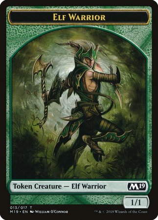 Elf Warrior Token [Core Set 2019 Tokens] | Eastridge Sports Cards & Games