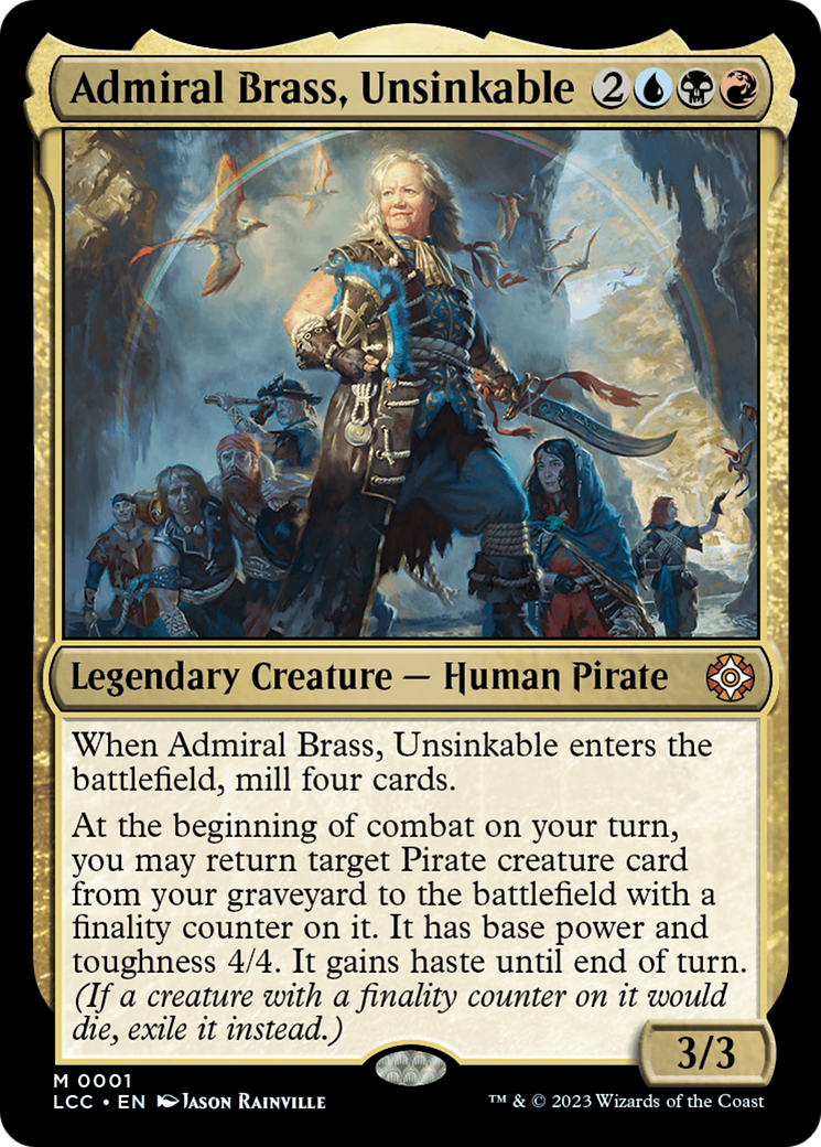 Admiral Brass, Unsinkable (Display Commander) [The Lost Caverns of Ixalan Commander] | Eastridge Sports Cards & Games