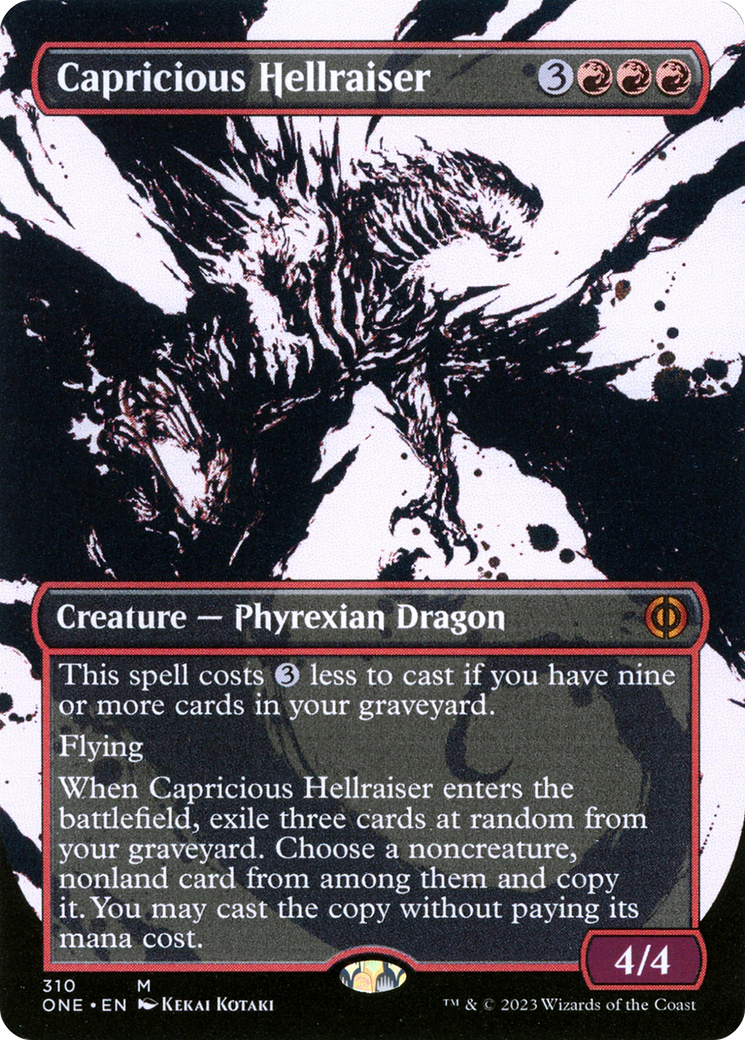 Capricious Hellraiser (Borderless Ichor) [Phyrexia: All Will Be One] | Eastridge Sports Cards & Games