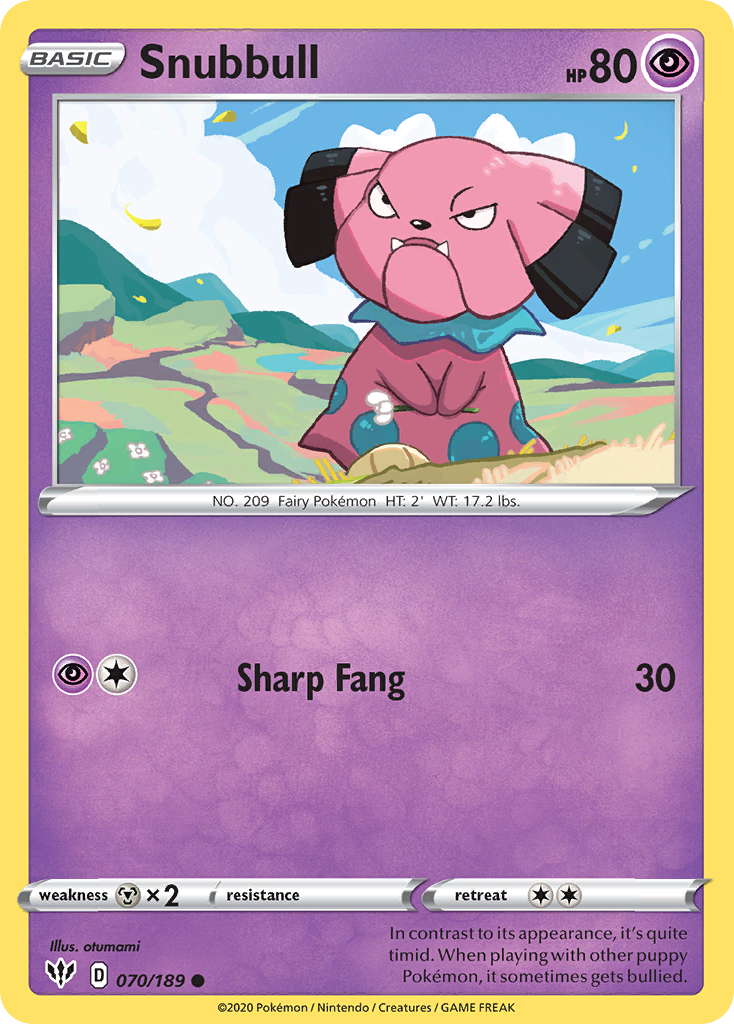 Snubbull (070/189) [Sword & Shield: Darkness Ablaze] | Eastridge Sports Cards & Games