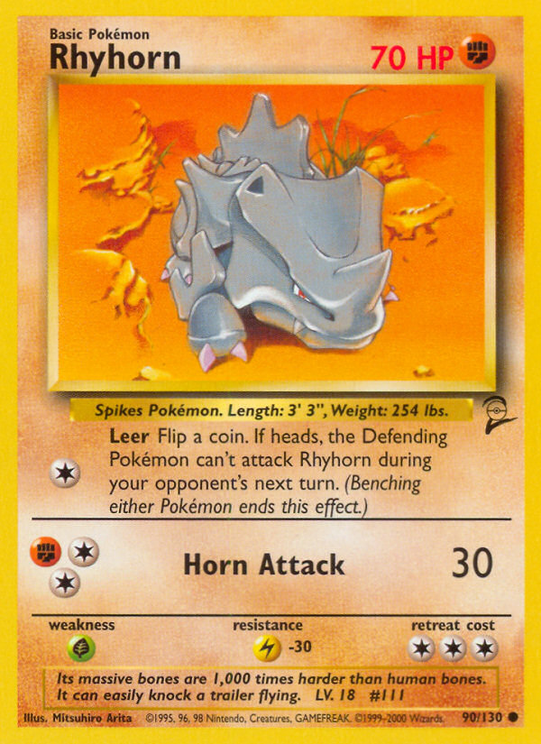 Rhyhorn (90/130) [Base Set 2] | Eastridge Sports Cards & Games