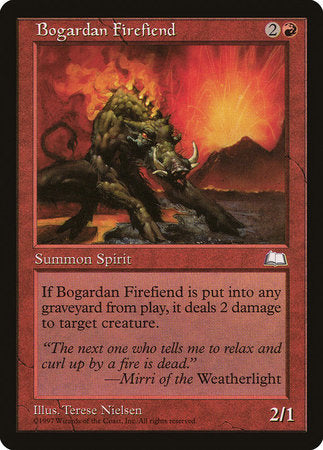 Bogardan Firefiend [Weatherlight] | Eastridge Sports Cards & Games