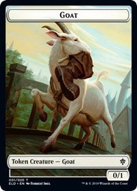 Goat // Food (18) Double-sided Token [Throne of Eldraine Tokens] | Eastridge Sports Cards & Games