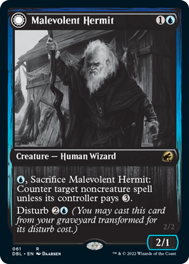 Malevolent Hermit // Benevolent Geist [Innistrad: Double Feature] | Eastridge Sports Cards & Games