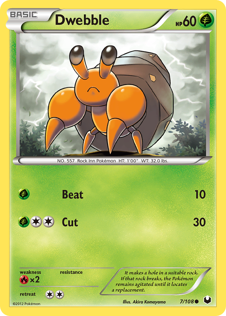 Dwebble (7/108) [Black & White: Dark Explorers] | Eastridge Sports Cards & Games