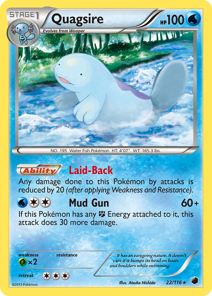 Quagsire (22/116) [Black & White: Plasma Freeze] | Eastridge Sports Cards & Games