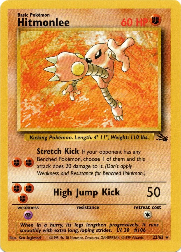 Hitmonlee (22/62) [Fossil Unlimited] | Eastridge Sports Cards & Games