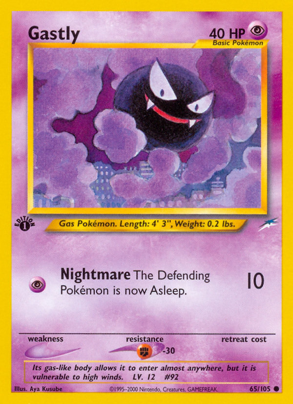 Gastly (65/105) [Neo Destiny 1st Edition] | Eastridge Sports Cards & Games