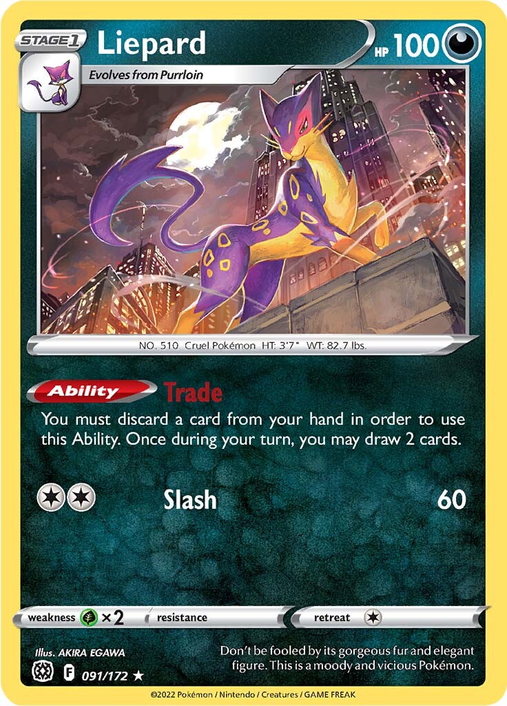 Liepard (091/172) [Sword & Shield: Brilliant Stars] | Eastridge Sports Cards & Games