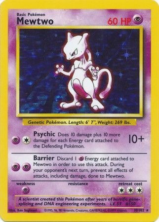 Mewtwo (10/102) [Base Set Unlimited] | Eastridge Sports Cards & Games