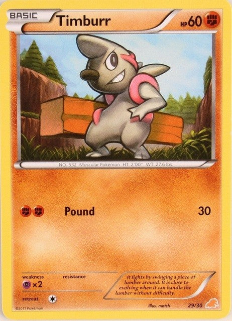 Timburr (29/30) [Black & White: Trainer Kit - Excadrill] | Eastridge Sports Cards & Games