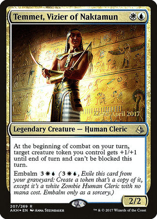 Temmet, Vizier of Naktamun [Amonkhet Promos] | Eastridge Sports Cards & Games