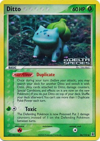 Ditto (36/113) (Stamped) [EX: Delta Species] | Eastridge Sports Cards & Games