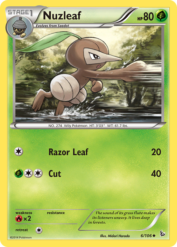 Nuzleaf (6/106) [XY: Flashfire] | Eastridge Sports Cards & Games