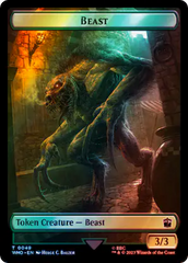 Soldier // Beast Double-Sided Token (Surge Foil) [Doctor Who Tokens] | Eastridge Sports Cards & Games