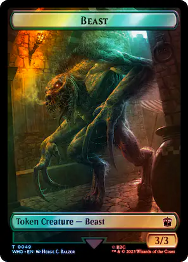 Copy // Beast Double-Sided Token (Surge Foil) [Doctor Who Tokens] | Eastridge Sports Cards & Games