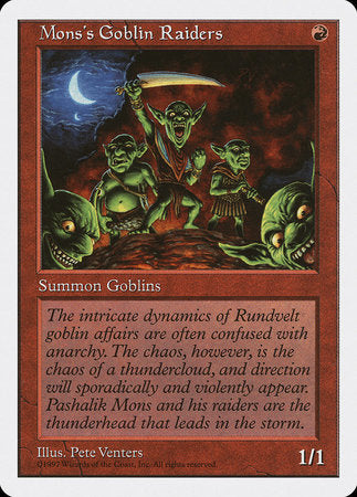 Mons's Goblin Raiders [Fifth Edition] | Eastridge Sports Cards & Games