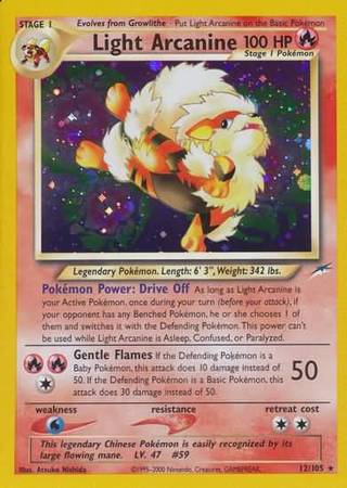 Light Arcanine (12/105) [Neo Destiny Unlimited] | Eastridge Sports Cards & Games