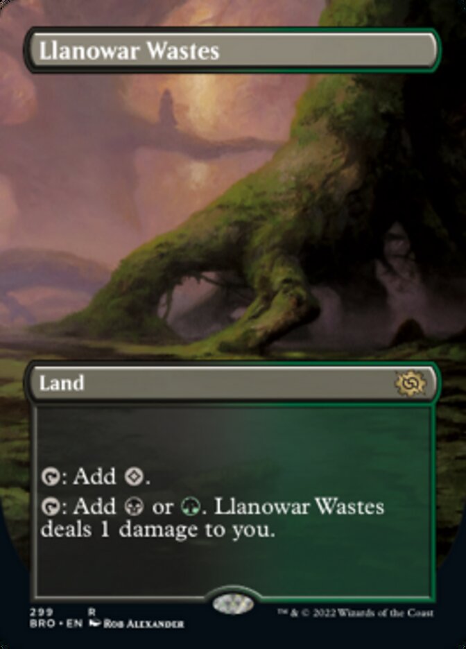 Llanowar Wastes (Borderless Alternate Art) [The Brothers' War] | Eastridge Sports Cards & Games