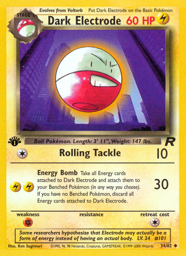 Dark Electrode (34/82) [Team Rocket 1st Edition] | Eastridge Sports Cards & Games