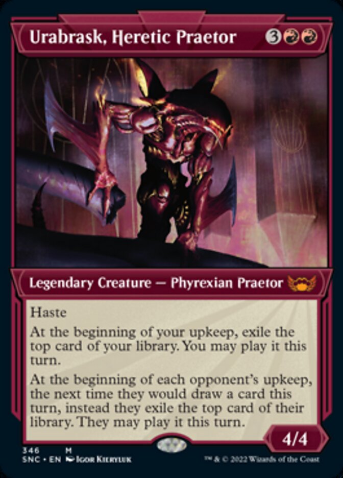 Urabrask, Heretic Praetor (Showcase Art Deco) [Streets of New Capenna] | Eastridge Sports Cards & Games