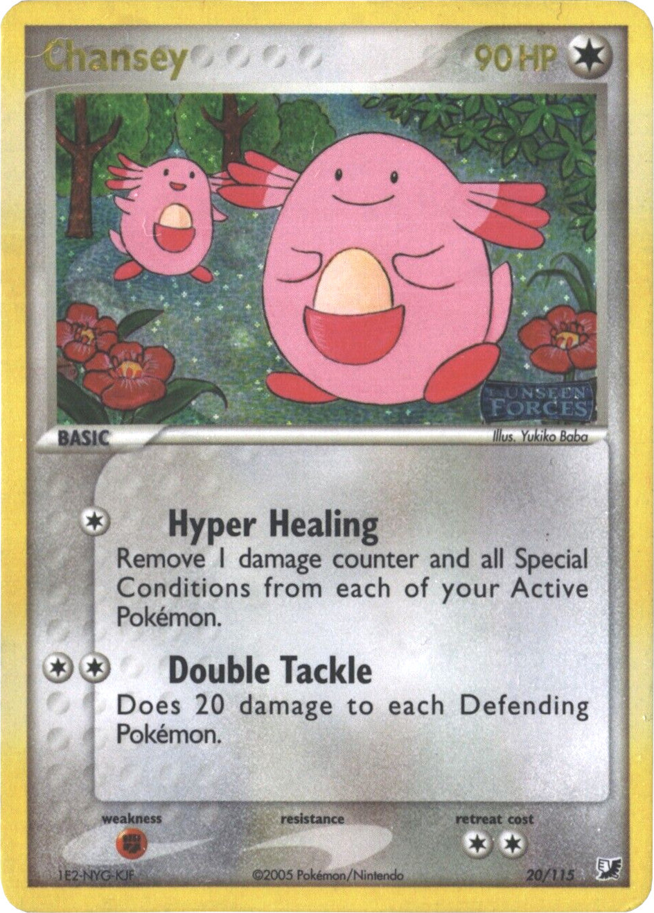 Chansey (20/115) (Stamped) [EX: Unseen Forces] | Eastridge Sports Cards & Games