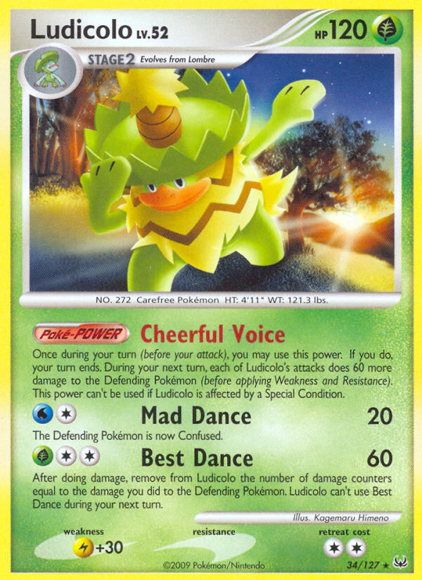 Ludicolo (34/127) [Platinum: Base Set] | Eastridge Sports Cards & Games