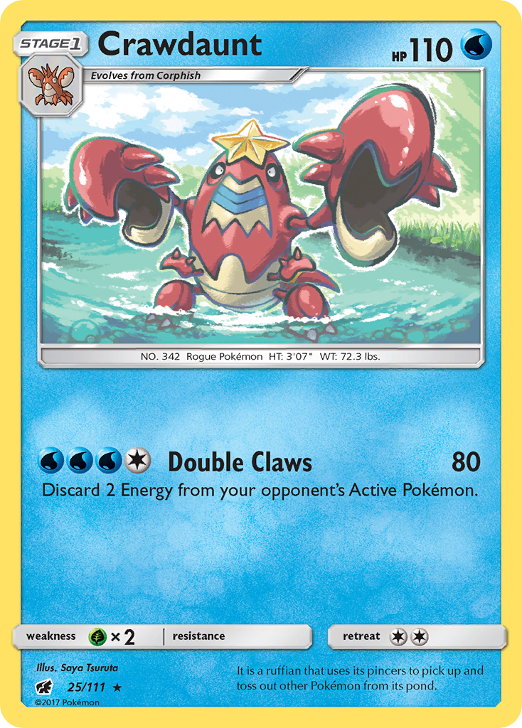 Crawdaunt (25/111) [Sun & Moon: Crimson Invasion] | Eastridge Sports Cards & Games